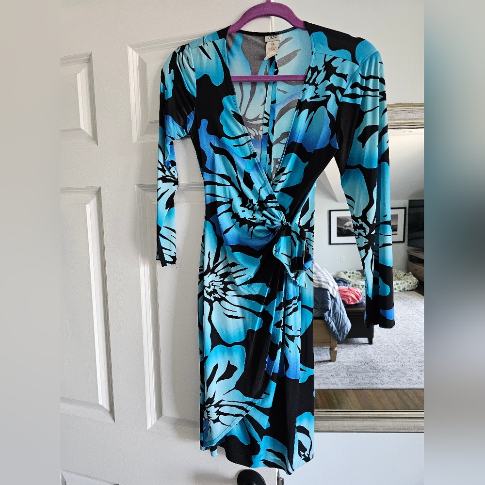 Cache tropical wrap dress womes Size XS